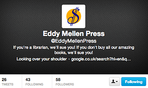 Edward Mellen Press Twitter Parody