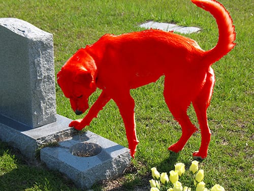 Clifford the Big Red Dog Digs Master’s Grave, Then Lays Down to Die